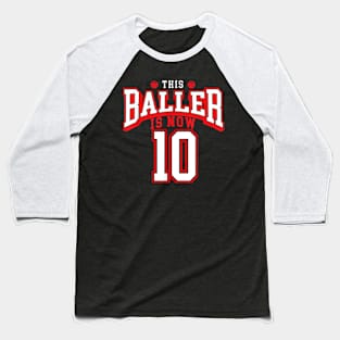 10th Birthday Basketball Lover 10 Years Old Bday Baseball T-Shirt